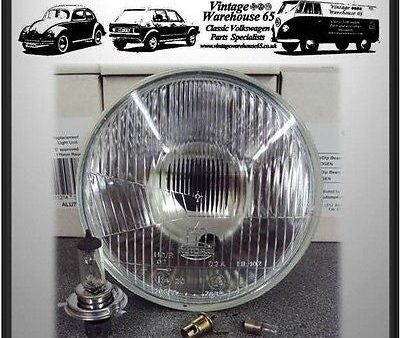 Classic Motorbike 7  Sealed Beam Halogen Conversion Headlight & Bulbs Domed Cheap