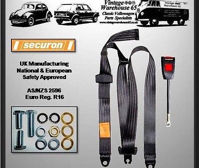 Jaguar E-Type 2+2 Coupe Front Static Non-inertia 3 Point Seat Belt Kit Fashion